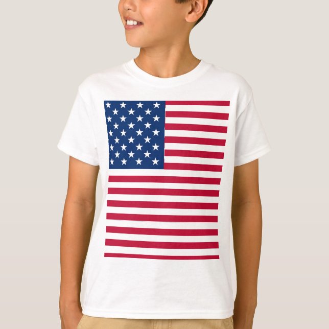 American USA Flag Pride Design-76353 T-Shirt (Front)