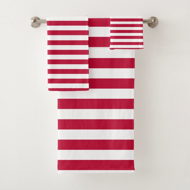 American USA Flag Pride Design Bath Towel Set (Insitu)