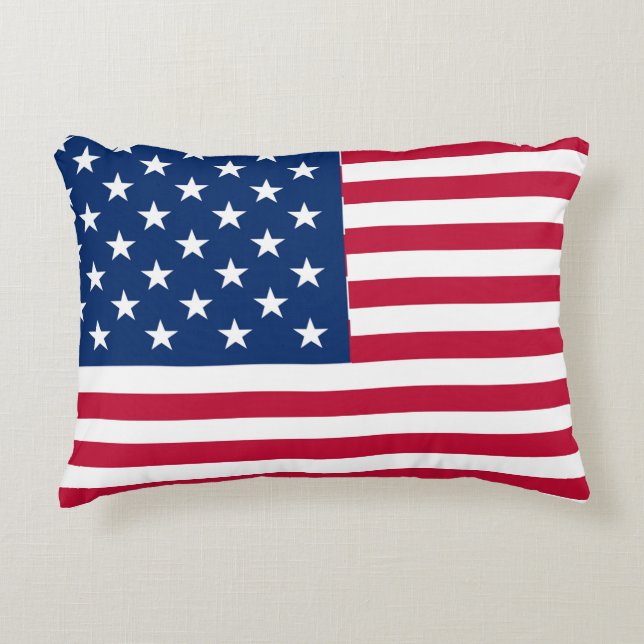 American USA Flag Pride Design Decorative Cushion (Front)