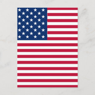 American USA Flag Pride Design Holiday Postcard
