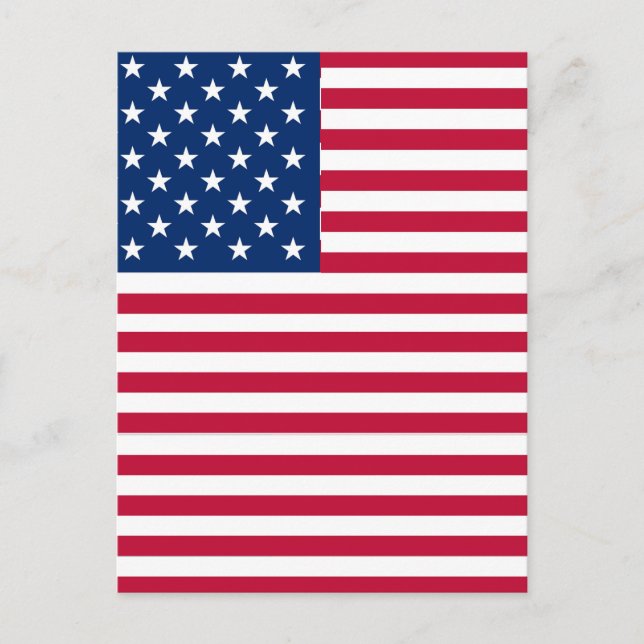 American USA Flag Pride Design Holiday Postcard (Front)