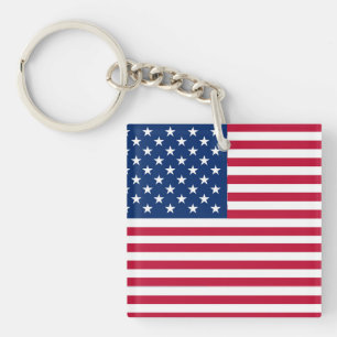 American USA Flag Pride Design Key Ring