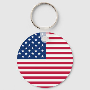 American USA Flag Pride Design Key Ring