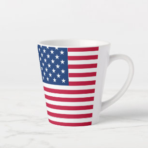 American USA Flag Pride Design Latte Mug