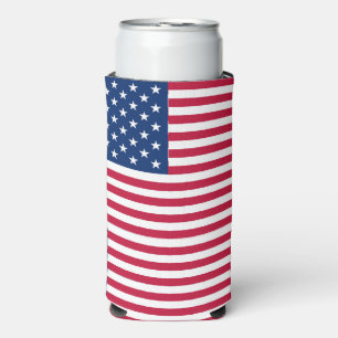 American USA Flag Pride Design Seltzer Can Cooler