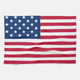 American USA Flag Pride Design Tea Towel