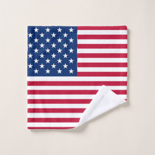 American USA Flag Pride Design Wash Cloth
