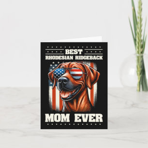 American Usa Flag Rhodesian Ridgeback 4th Of July Card