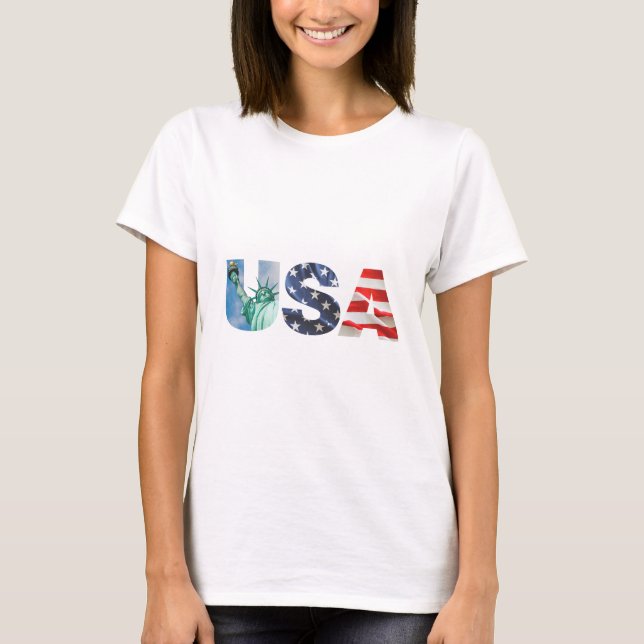 American USA Flag T-Shirt (Front)