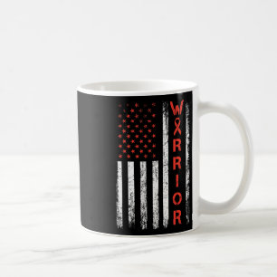 American Usa Flag Warrior - Heart Disease Awarenes Coffee Mug