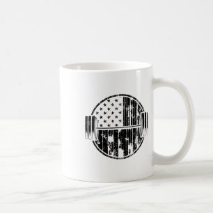 American Usa Flag Weightlifting Weight Weightlifte Coffee Mug
