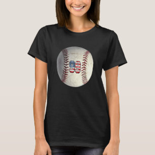 American USA Flag With Retro 99 Baseball Number 99 T-Shirt