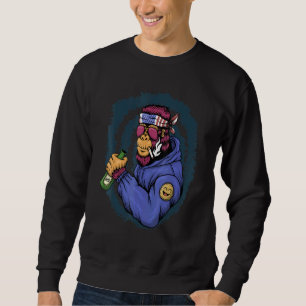 American Usa Gorilla July 4th Patriotic Red White Sweatshirt