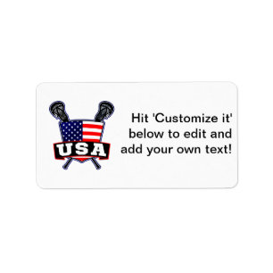 American USA Lacrosse Label