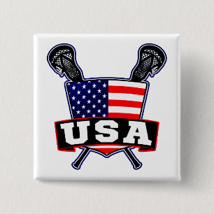 American USA Lacrosse Pin