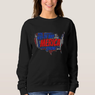 American Usa Map 4th Of July Patriotic Independenc Sweatshirt