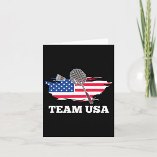 American Usa Team Shuttle Racket Badminton Player Card