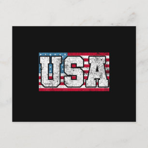 American USA US Flag 4th of July Enclosure Card