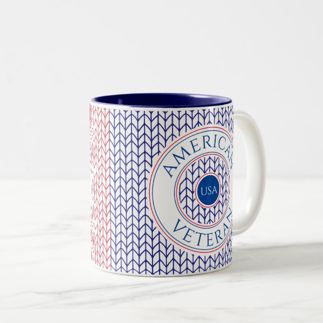 AMERICAN VETERAN Navy Two-Tone Mug (Front Right)
