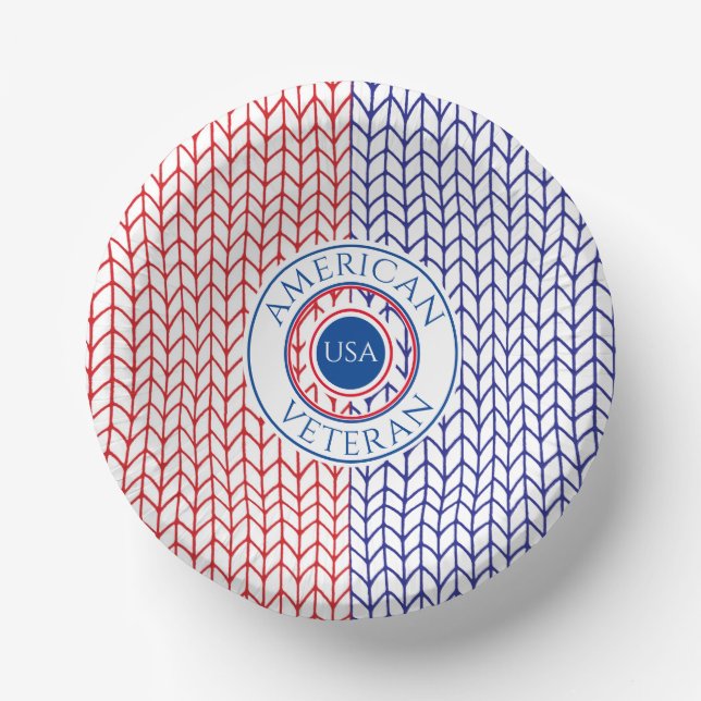 AMERICAN VETERAN Paper Bowls Plate (Front)