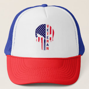 American Veteran Punisher Trucker Hat