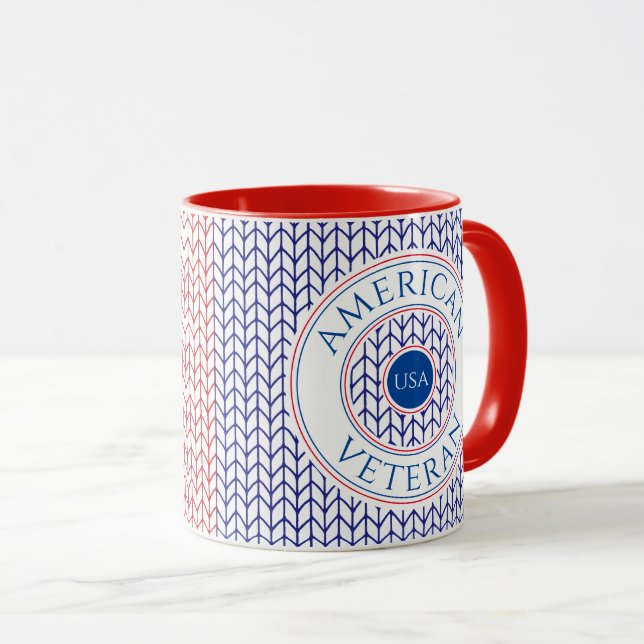 AMERICAN VETERAN Red Combo Mug (Front Right)