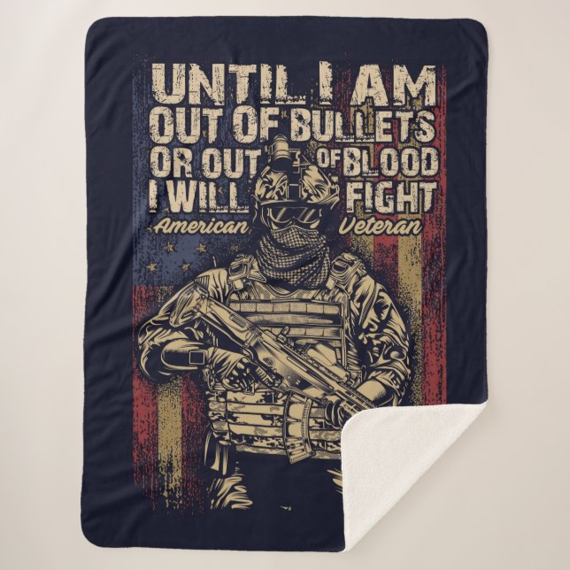 American Veteran Sherpa Blanket (Front)