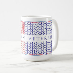 "AMERICAN VETERAN" Tall White Mug