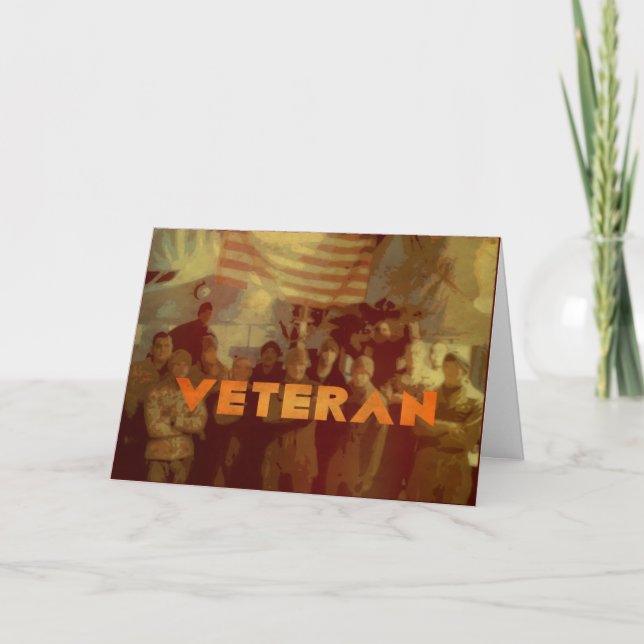 American Veteran - Veterans Day Military Card (Front)