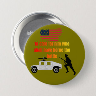 American veterans olive 7.5 cm round badge