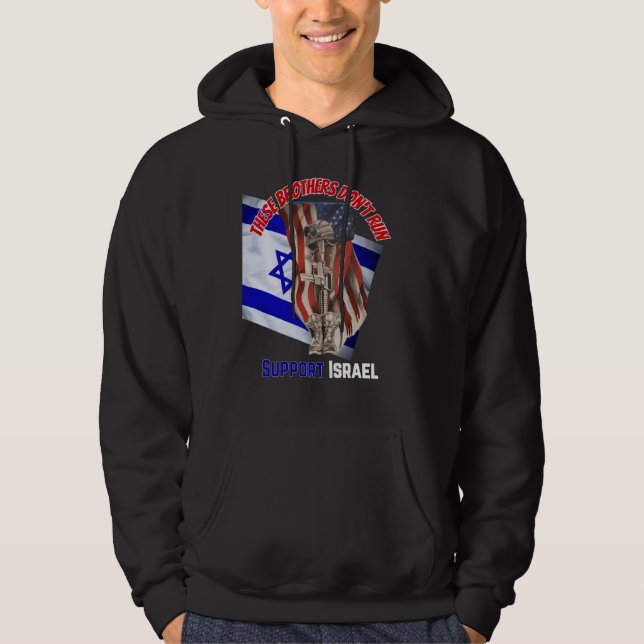 American Veterans Support Israel & These Brothers  Hoodie (Front)