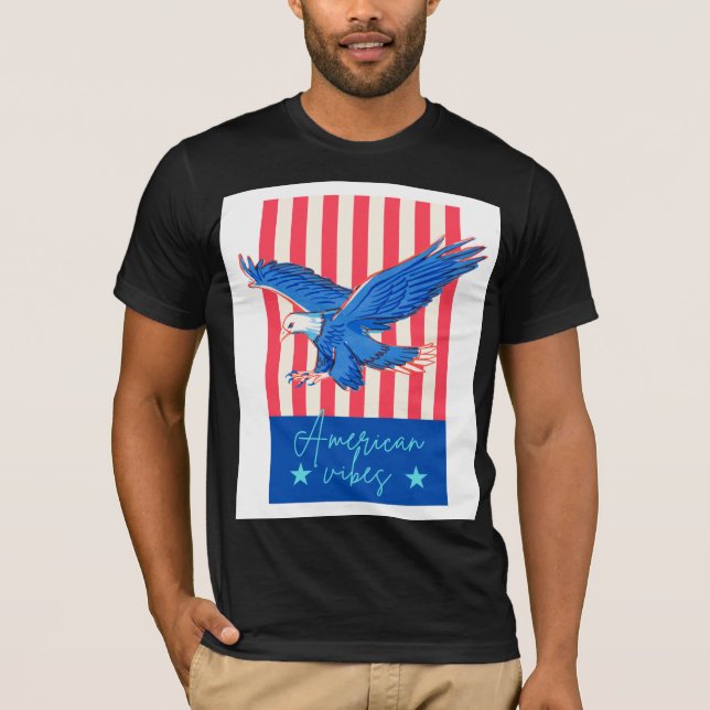 American vibe Men's Basic T-Shirt (Front)