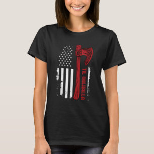 American Viking Axe Flag - Til Valhalla - Norse My T-Shirt