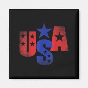 American Vintage Art USA Birthday 4th of July Magnet