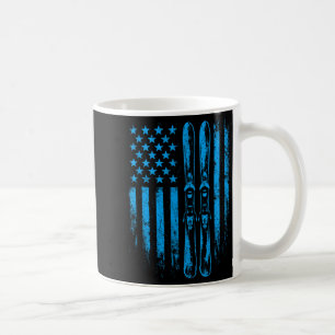 American Vintage Skiing Ski Winter Mountain USA Coffee Mug