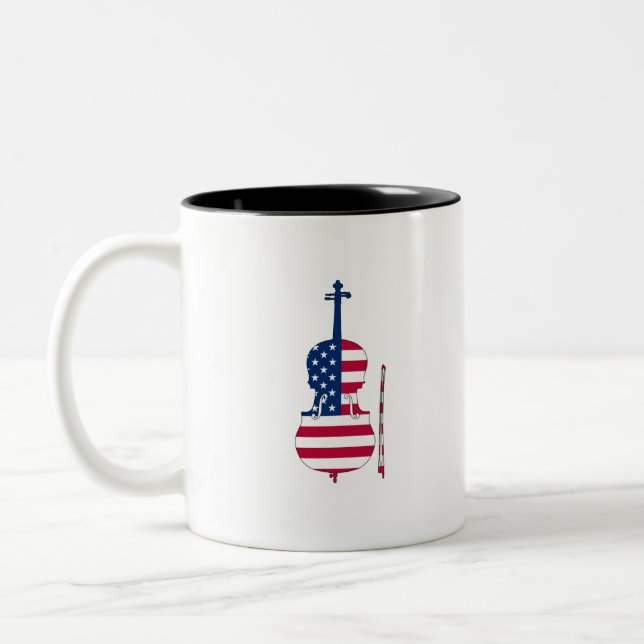 American Violin Two-Tone Coffee Mug (Left)
