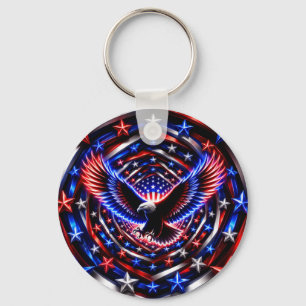 American Vision Spiral – Patriotic Eagle Optical I Key Ring