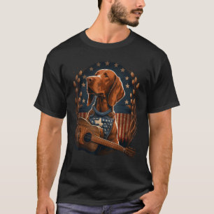 American Vizsla Guitar USA County Music T-Shirt