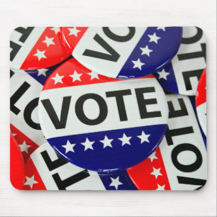 American Voting Buttons Mouse Pad
