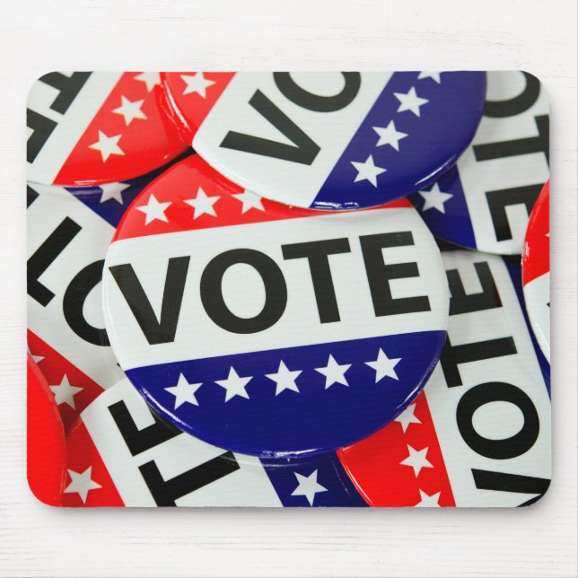 American Voting Buttons Mouse Pad (Front)