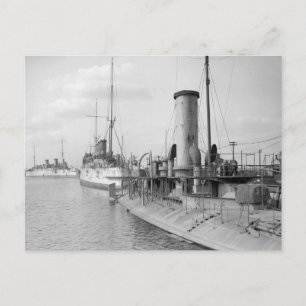 American Warships in Philly, 1910 Postcard