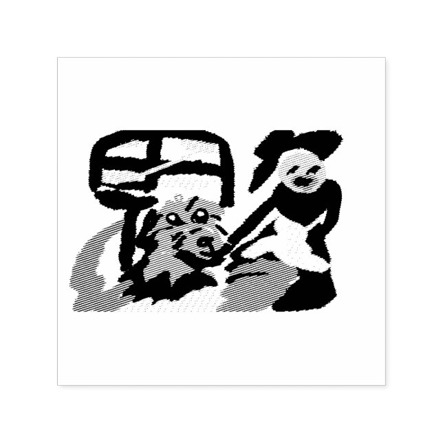 American Water Spaniel and lady walking Self-inking Stamp (Design)