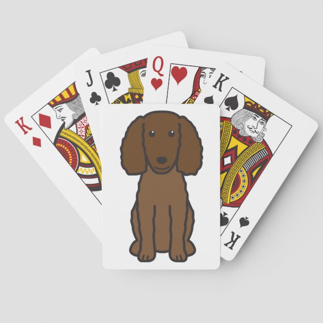 American Water Spaniel Dog Cartoon Playing Cards (Back)