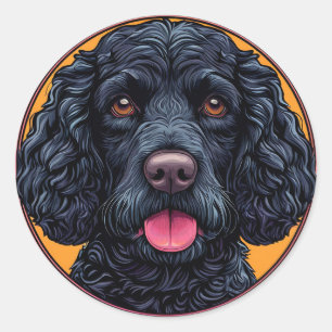American Water Spaniel dog Classic Round Sticker