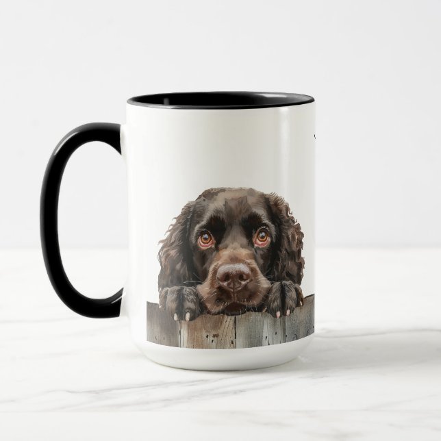 American Water Spaniel Dog Mug (Left)