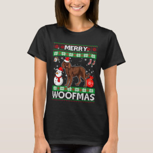 American Water Spaniel Merry Woofmas  Christmas Co T-Shirt