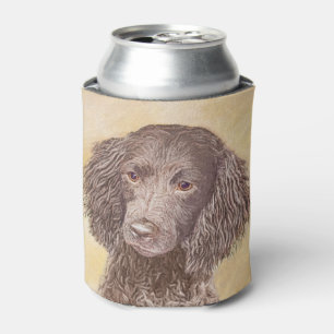 American Water Spaniel Painting - Original Dog Art Can Cooler