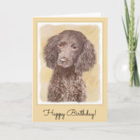 American Water Spaniel Painting - Original Dog Art