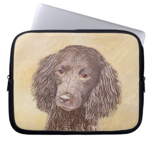 American Water Spaniel Painting - Original Dog Art Laptop Sleeve