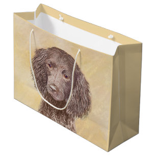 American Water Spaniel Painting - Original Dog Art Large Gift Bag